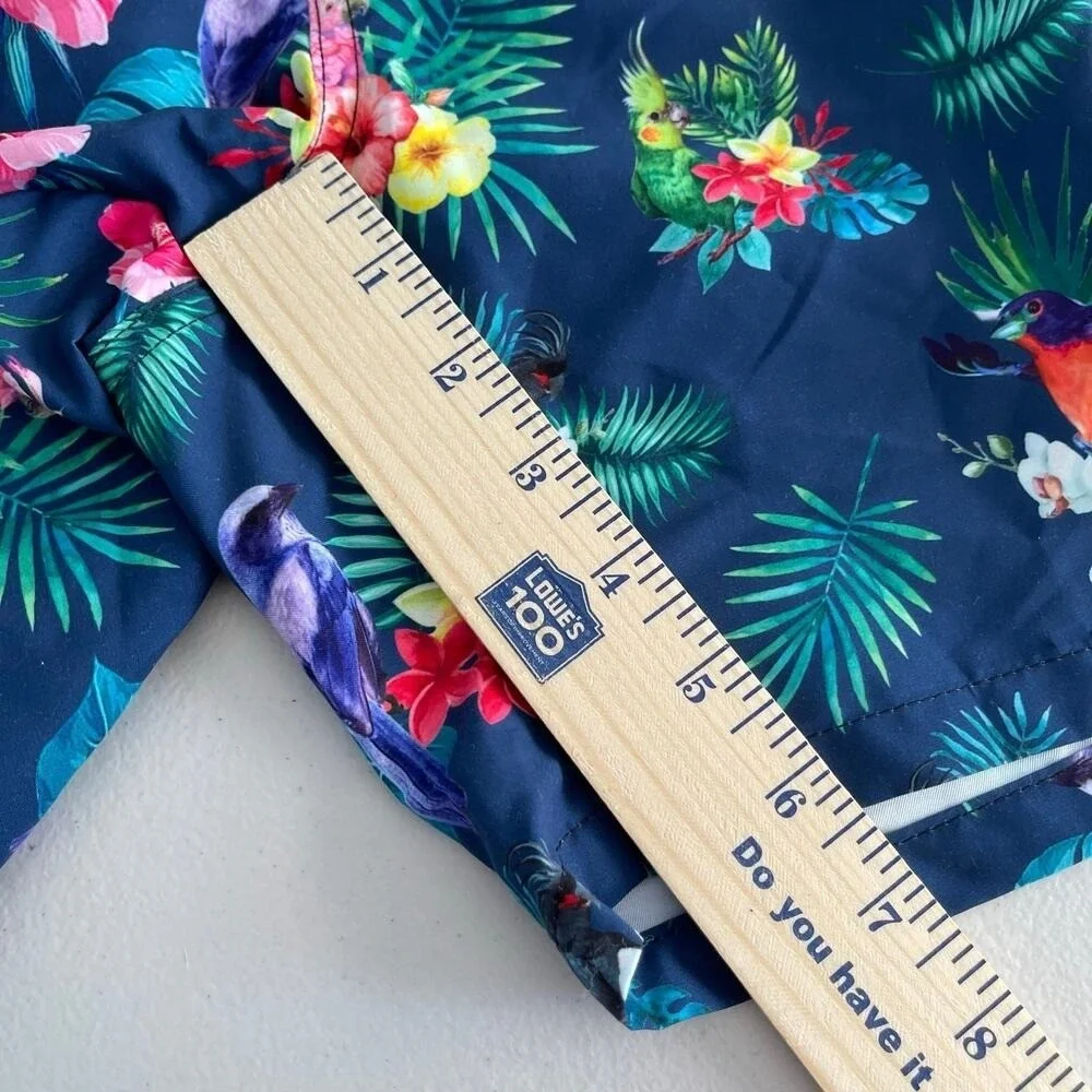 Vacancy Co Swim Trunks US L / EUR XL Navy‎ Bird Tropical Hawaiian 6